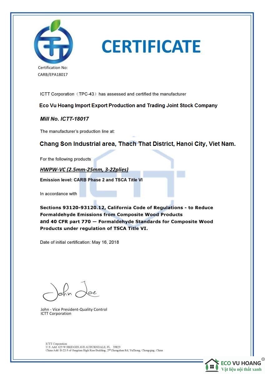 Certification